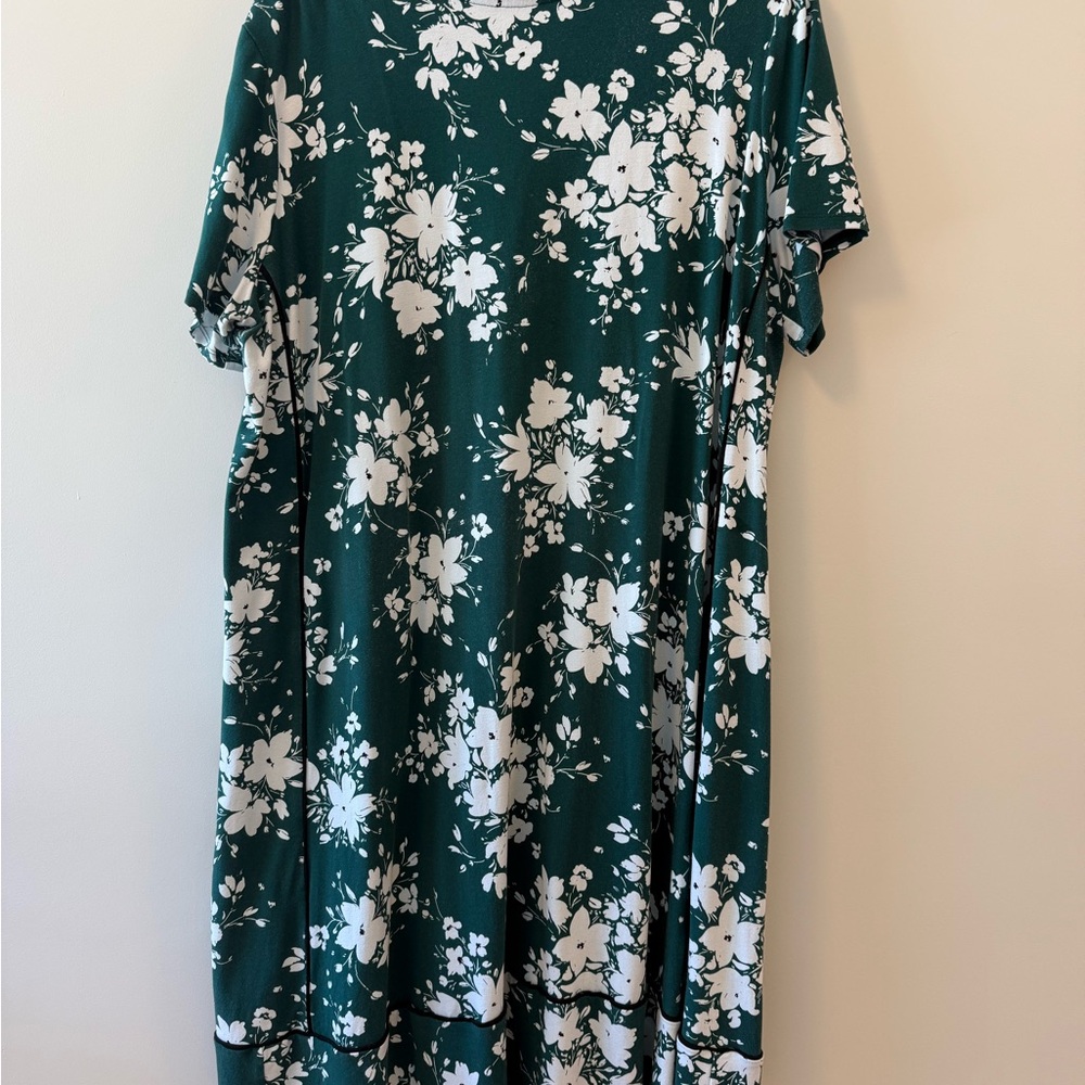 J. Jill Green Floral Dress